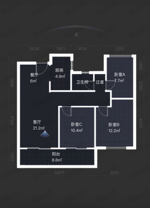 春风南岸东园 3室2厅1卫 96m&sup2;
