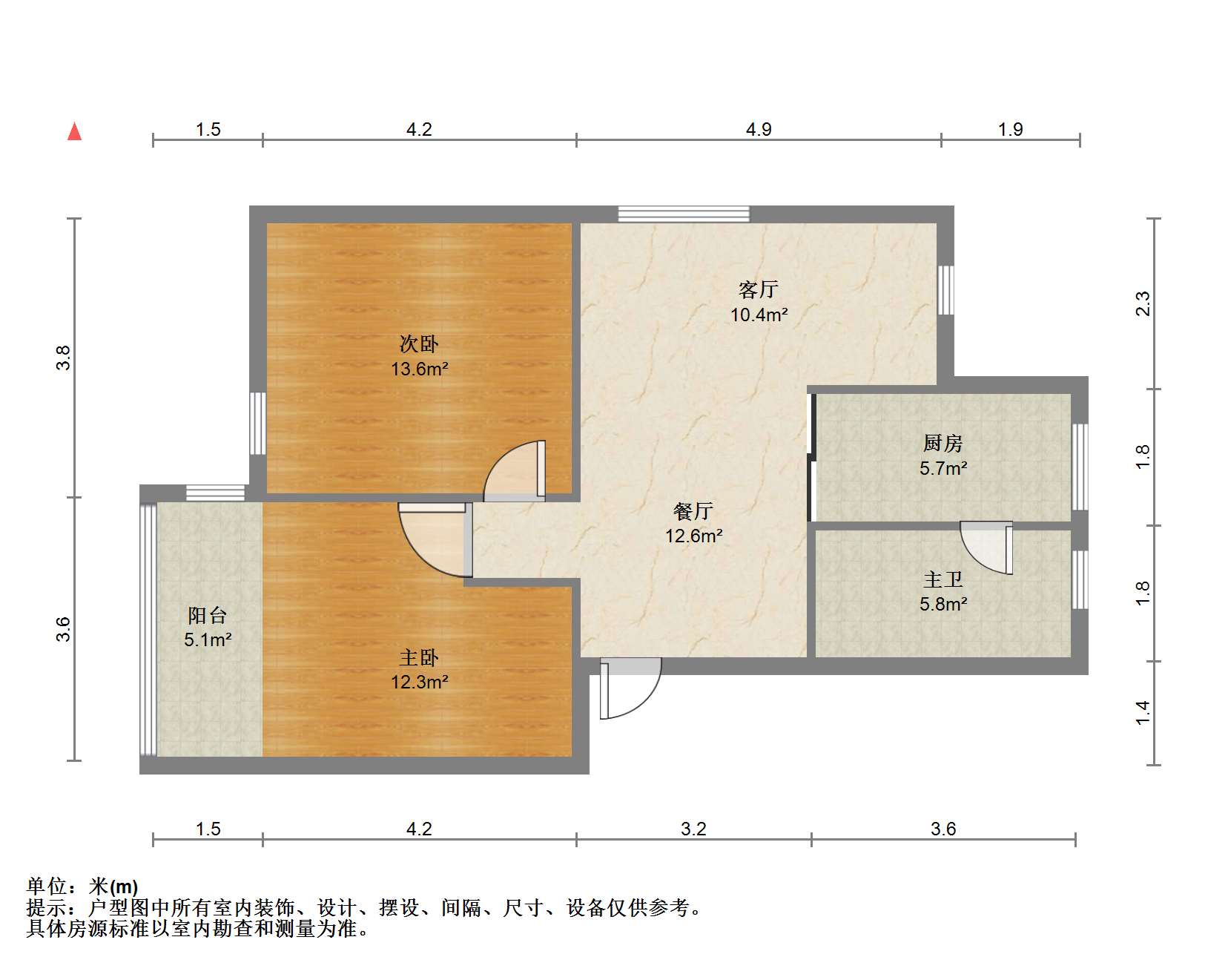 宝隆花园 3室1厅1卫 84.06m²