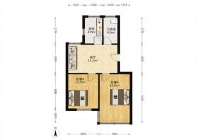 南川园 2室1厅1卫 69m&sup2;