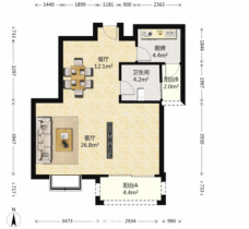 优山美地花园 3室2厅2卫 157m&sup2;