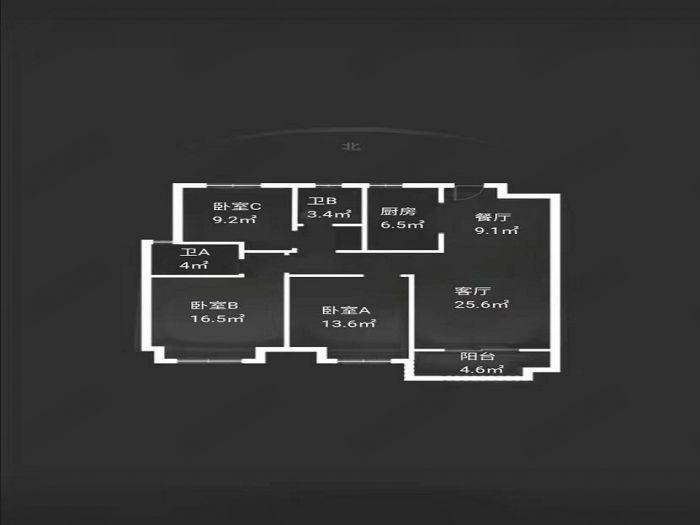 保利香槟国际 3室2厅2卫 117m&sup2;
