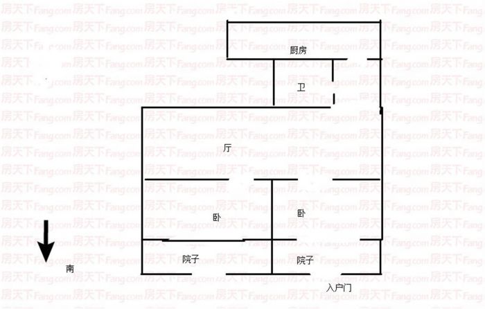 城港新村 2室1厅1卫 74.00m&sup2;