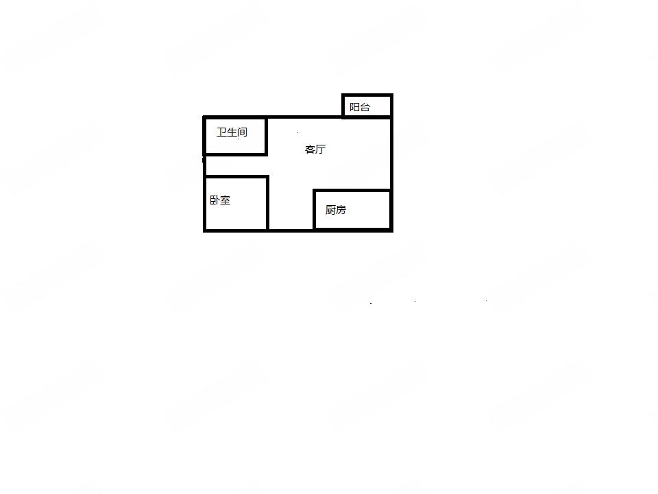优山美地花园 2室1厅1卫 84m&sup2;
