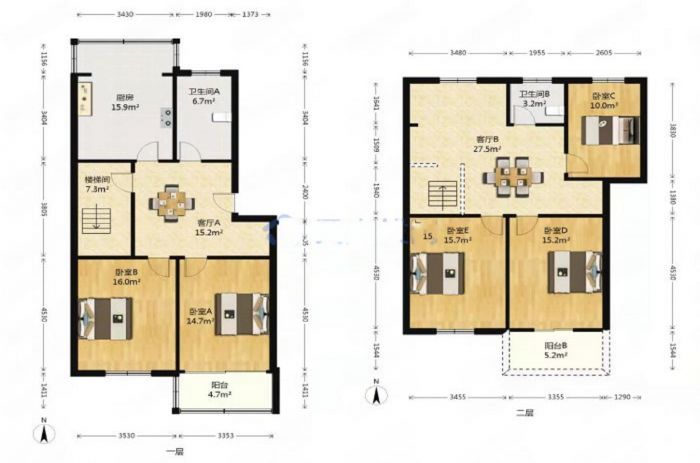 新胜花苑 5室2厅1卫 125m&sup2;