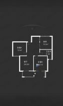 龙田花苑二期 2室2厅1卫 89m&sup2;