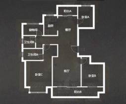 世茂九龙庭 3室2厅2卫 126m&sup2;