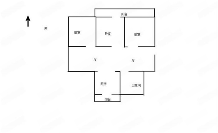 景和花苑 3室1厅1卫 123m&sup2;