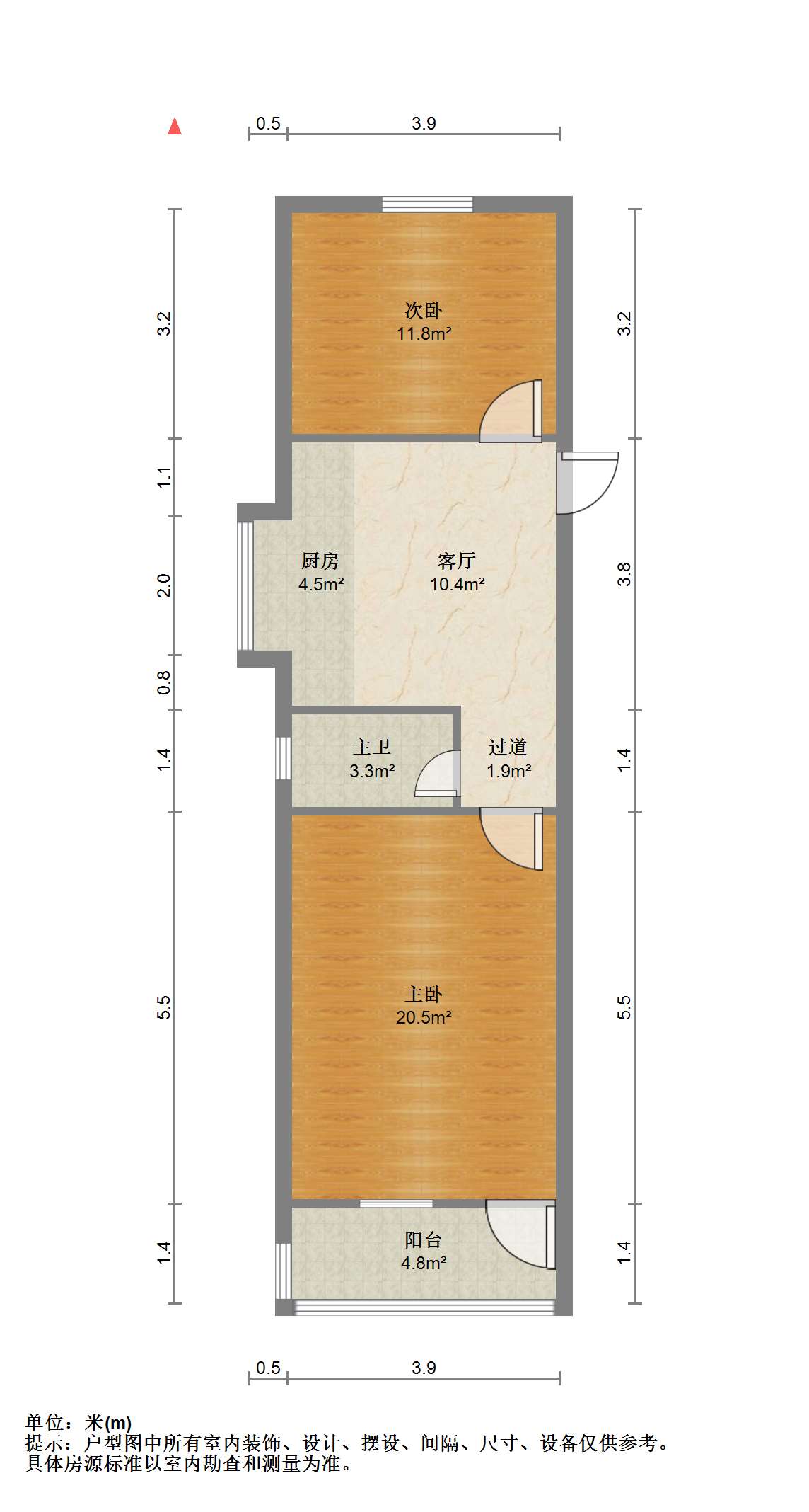 青年西路12号 2室1厅1卫 53m&sup2;