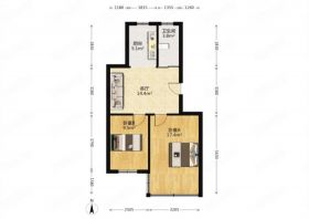 南川园 2室1厅1卫 65.7m&sup2;