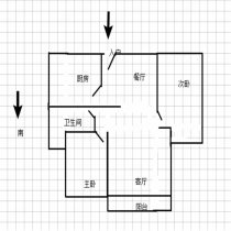 苏建学府雅居 2室2厅1卫 94m&sup2;