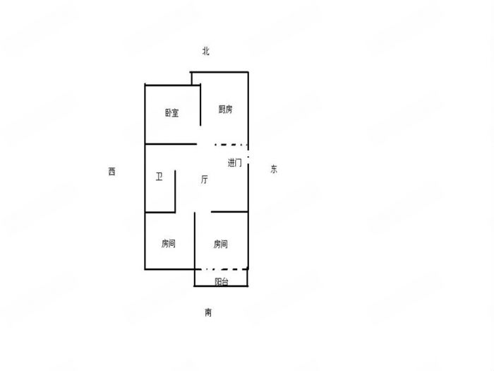 紫东花苑 3室1厅1卫 75m&sup2;