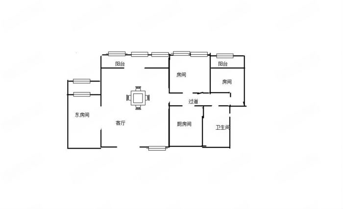 星苏花园 3室1厅1卫 97.6m&sup2;
