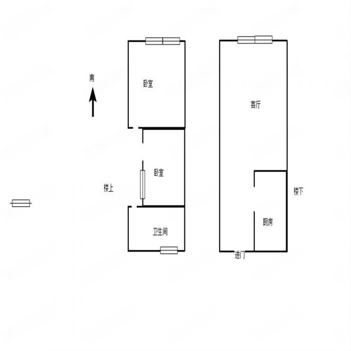 四季食品城 2室1厅1卫 56.35m&sup2;