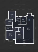时光漫城 3室2厅2卫 125m&sup2;