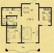 七星花园 2室2厅1卫 108m&sup2;