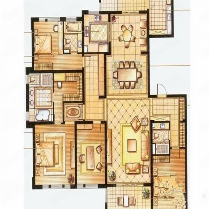 南通橡树湾 5室3厅3卫 252m&sup2;