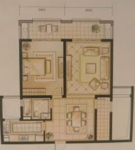 南通橡树湾 2室1厅1卫 88.00m&sup2;