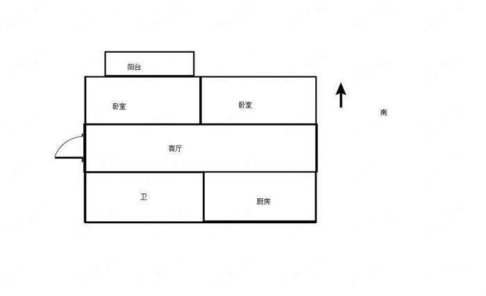 千禧园 2室1厅1卫 98m&sup2;