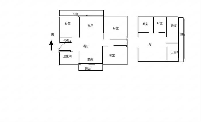 五山公寓 4室2厅2卫 122m&sup2;