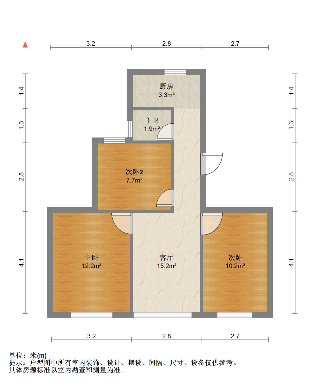 光明东村三期 3室1厅1卫 79.92m&sup2;