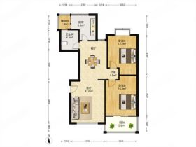 东方鑫乾大厦 2室2厅1卫 104.67m&sup2;