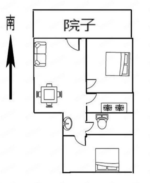 新建路新村 2室1厅1卫 64m&sup2;