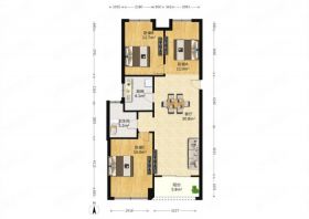 和融&bull;优山美地名邸 2室2厅1卫 117m&sup2;
