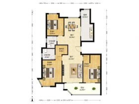 绿地新都会 3室2厅2卫 133.13m&sup2;