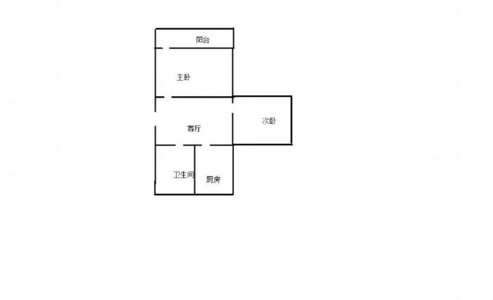 青年东路39号 2室1厅1卫 54m&sup2;