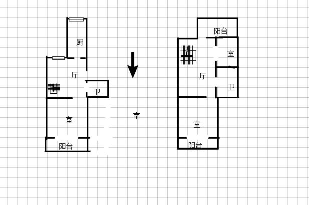 城港花苑 3室2厅2卫 86m&sup2;