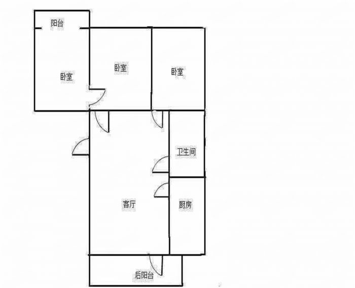 鸿运城市花苑 3室2厅2卫 128m&sup2;