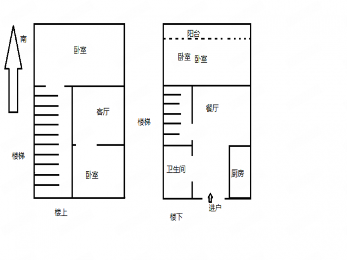 景华城 3室2厅1卫 63.5m&sup2;