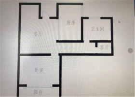 中南世纪花城三期 1室1厅1卫 66.00m&sup2;