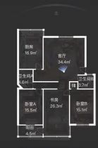 三喜花苑 3室2厅2卫 131.64m&sup2;