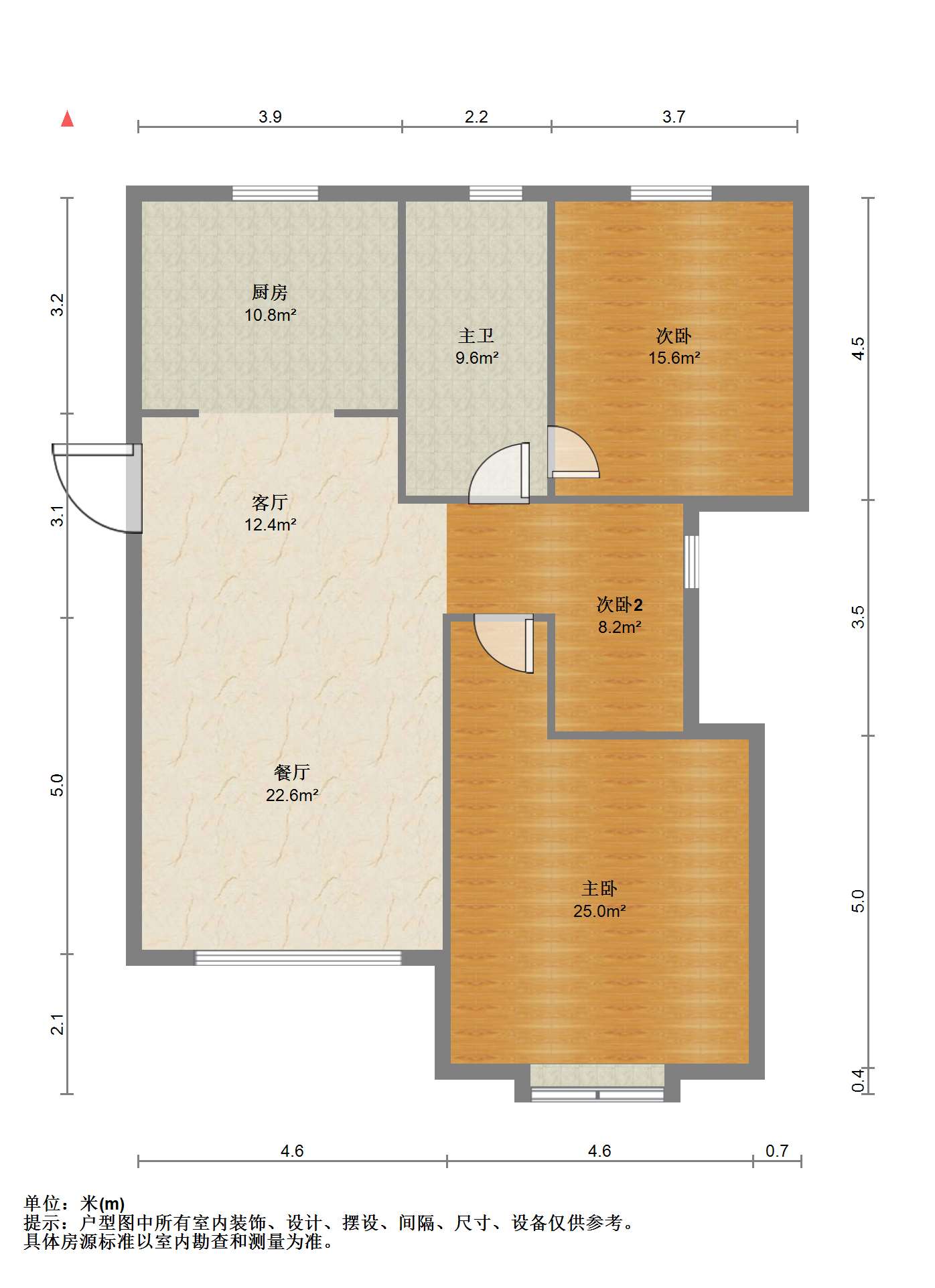 新城香溢紫郡 3室2厅1卫 93.00m&sup2;