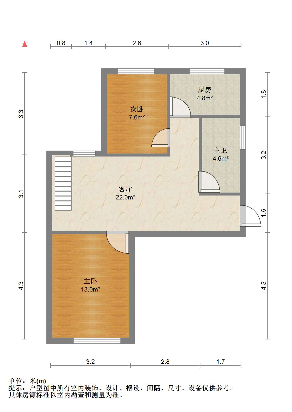 惠泽苑 2室1厅1卫 81m&sup2;