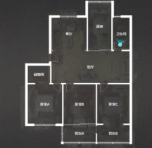 小石桥花苑 3室1厅1卫 121.00m&sup2;