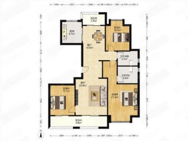 绿城沁园 3室2厅2卫 133m&sup2;