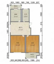 幸福人家 2室2厅1卫 91.18m&sup2;