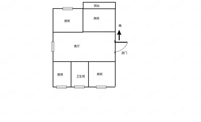 光明南村 3室1厅1卫 77.69m&sup2;