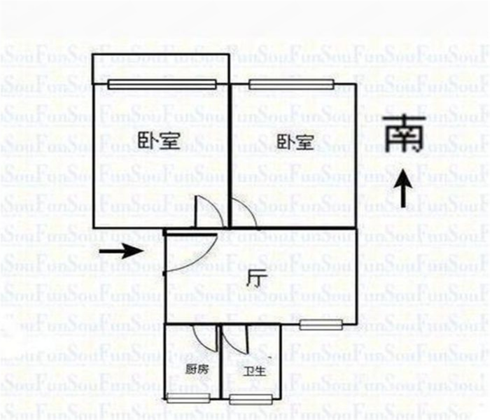 世纪东城 2室1厅1卫 136.00m&sup2;