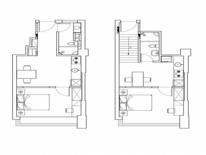 江海大厦 2室1厅1卫 60m&sup2;