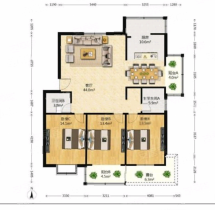 明珠花园 3室2厅2卫 121m&sup2;