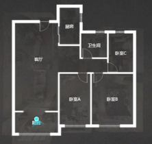 山景水岸 3室1厅卫 97m&sup2;