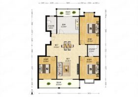 天山花苑 3室1厅1卫 140m&sup2;