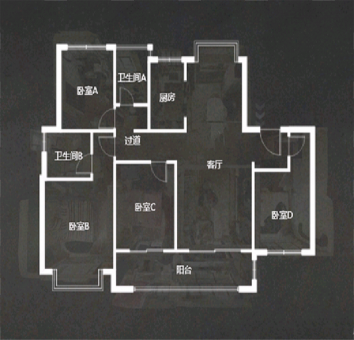 中南熙悦(南通经济技术开发区) 4室2厅2卫 136m&sup2;