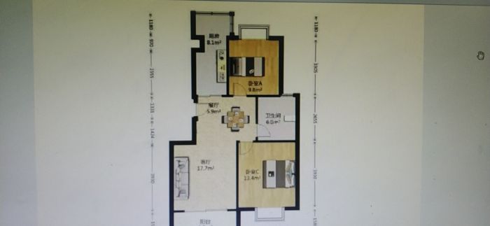 东大城市花园 2室1厅1卫 85m&sup2;