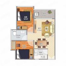 源兴花苑南区 2室1厅1卫 102m&sup2;