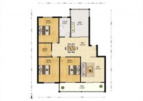 滨河东城 3室2厅2卫 140m&sup2;