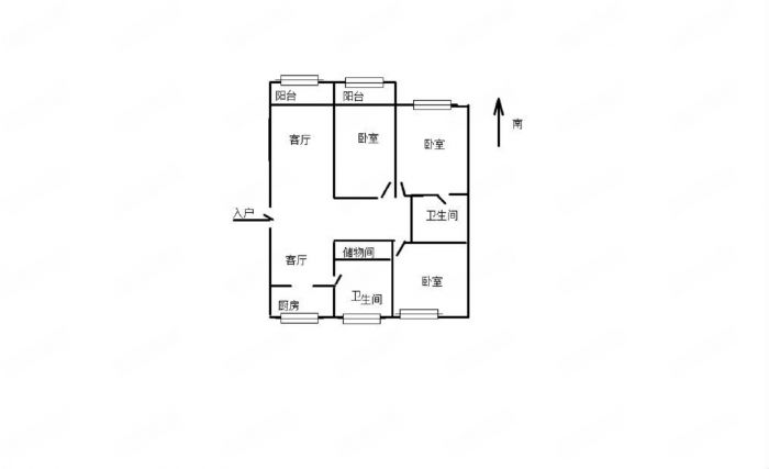 濠滨别业 3室2厅2卫 138.00m&sup2;